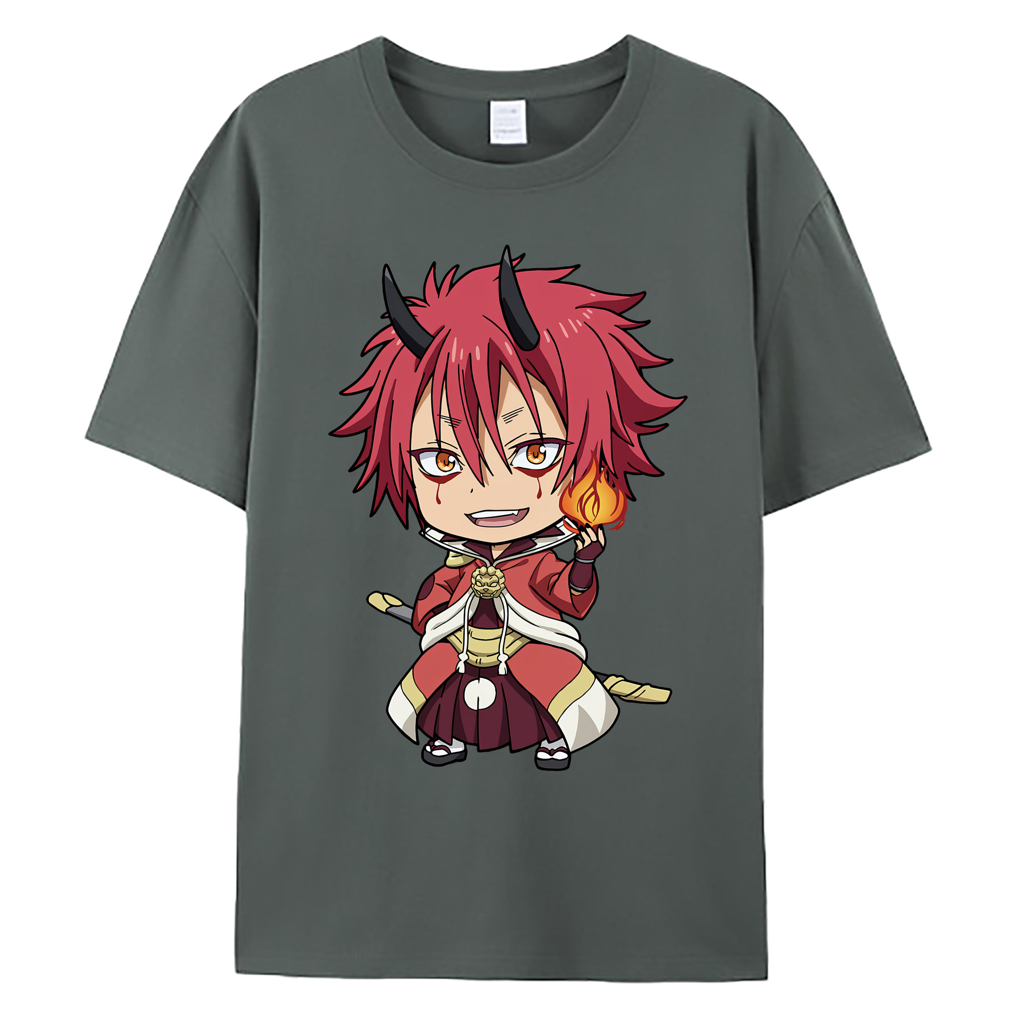 （画像用） 転スラ Regarding Reincarnated to Slime 綿100％ メンズ半袖Tシャツ｜肌触りやわらか＆通気性